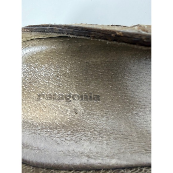 Patagonia Womens Brown Leather Clogs Slip On‎ Strap Backless Casual Shoes - Picture 5 of 6